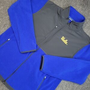 UCLA Bruins Jacket Mens XL Black Blue Fleece Colosseum NCAA Basketball Sports